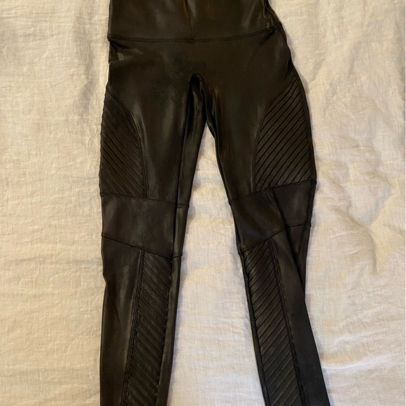 Spanx Faux Leather Moto Leggings - Picture 2 of 6